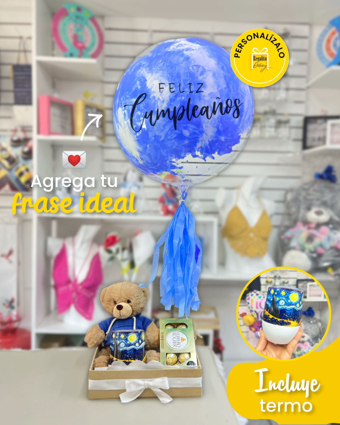Arreglo Globo "Oso cumple"