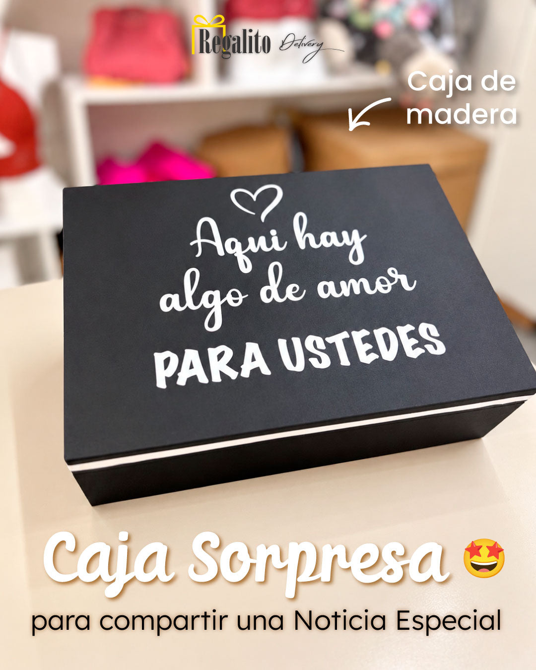 Caja sorpresa "Anuncio de Embarazo"