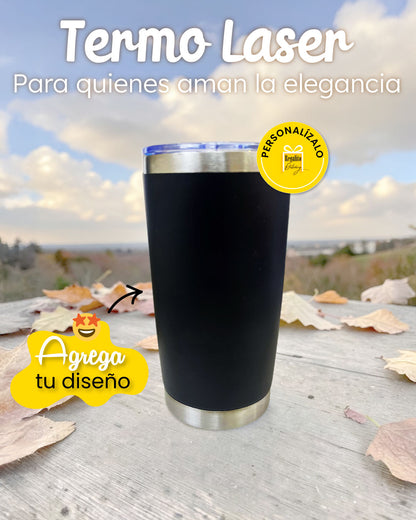 Termo Laser personalizable negro