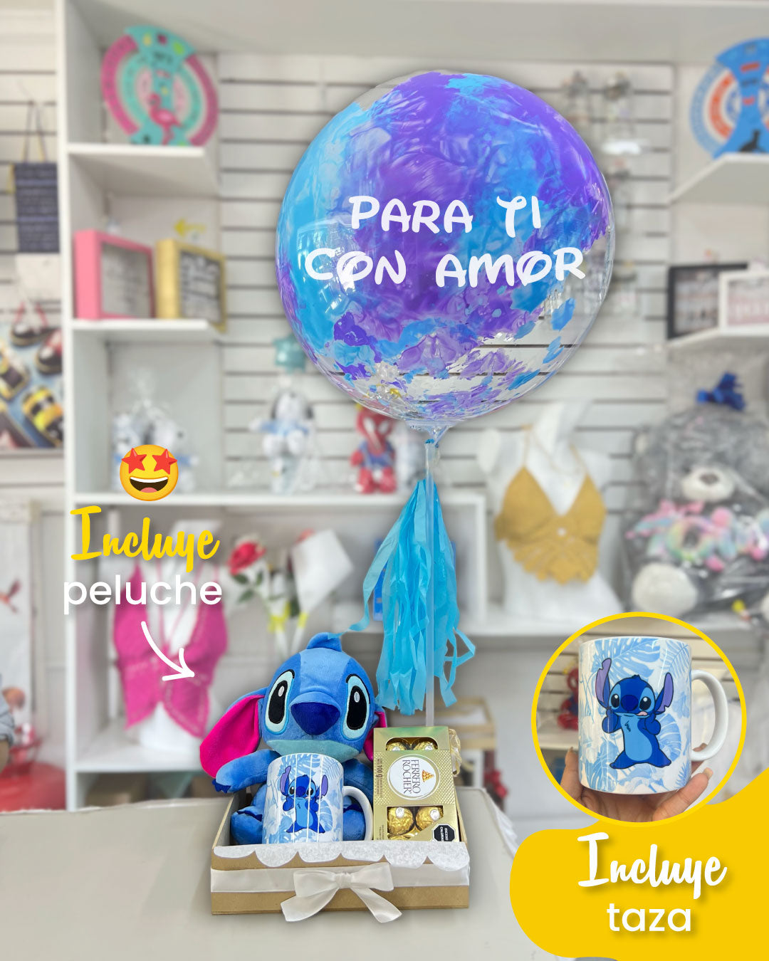 Arreglo Globo "Stitch"