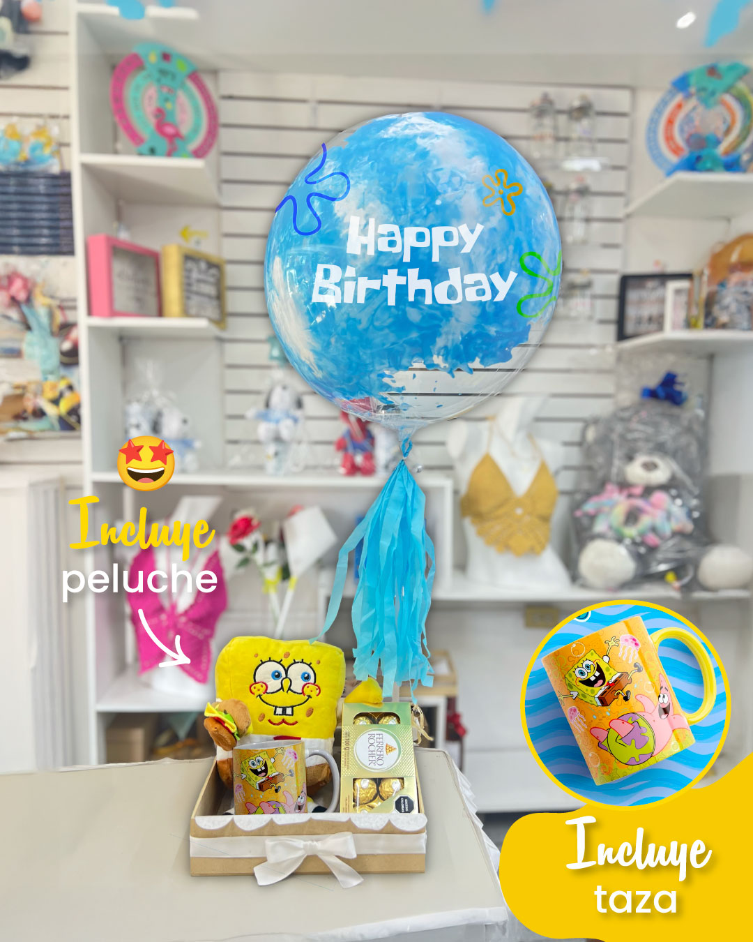 Arreglo Globo "Bob Esponja"