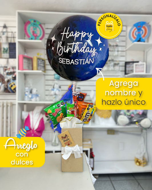 Globo Burbuja "Dulce sorpresa cumpleaños"