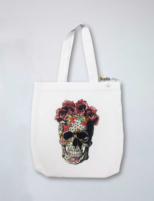 Tote Bag "Calavera floral"