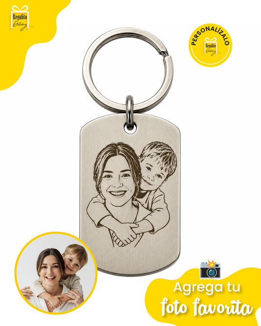 Llavero grabado "Foto mamá"