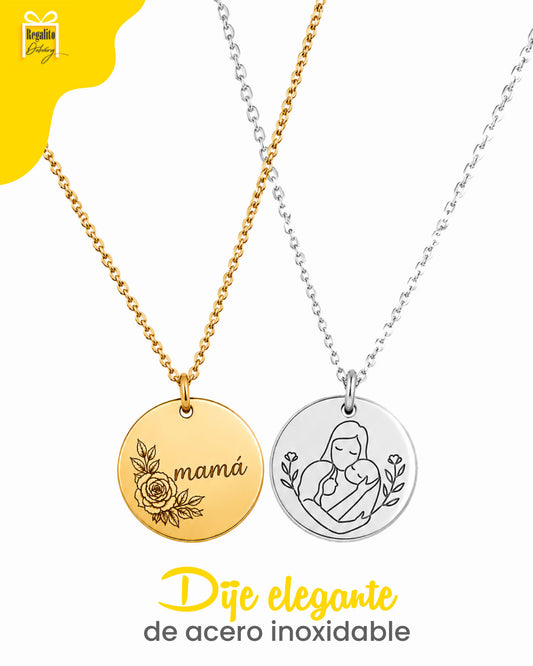 Dije grabado "Mamá"