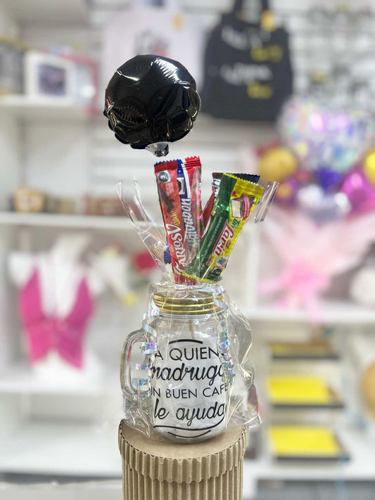 Sorpresa Taza Mason "A quien madruga"