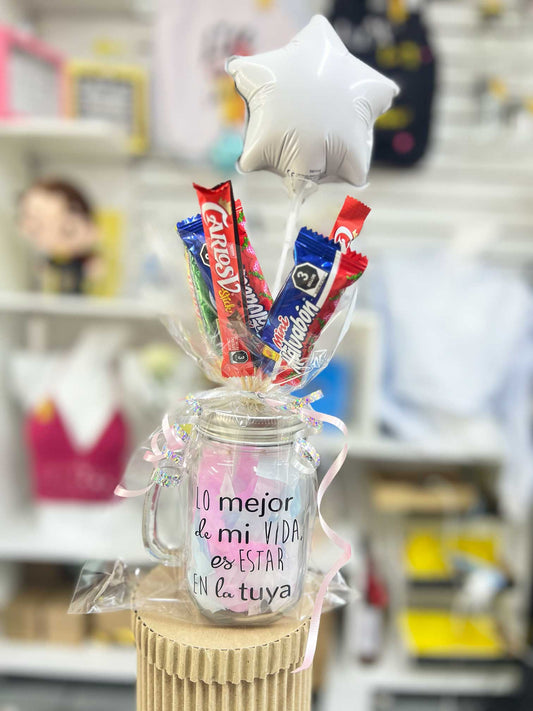Sorpresa Taza Mason "Lo mejor mi vida"