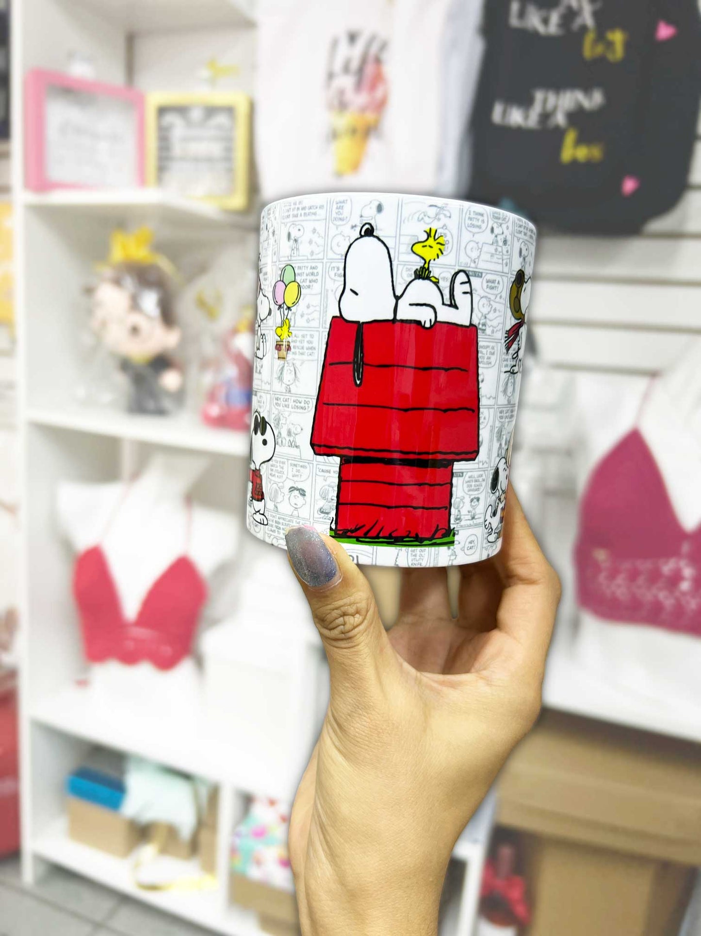 Taza Blanca "Snoopy Comic"
