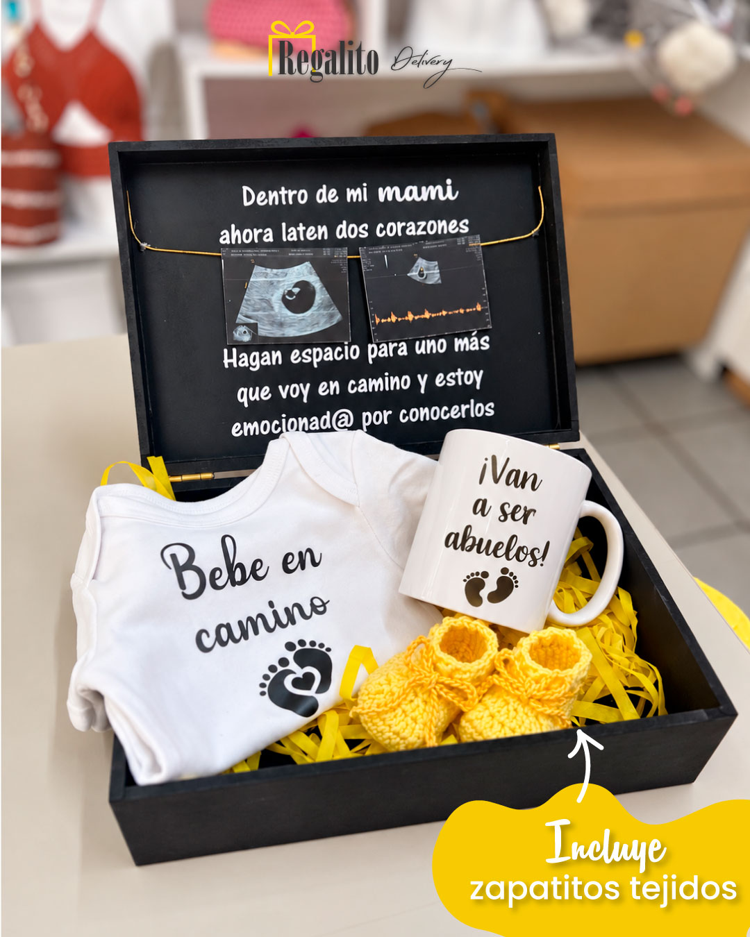 Caja sorpresa "Anuncio de Embarazo"